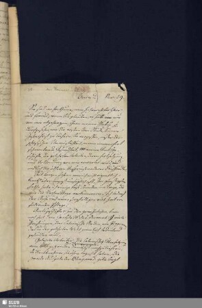 30) Briefentwurf: A. W. Schlegel an den Verlagsbuchhändler G. Reimer; Nov. 1839