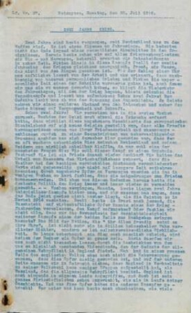 Nr. 27. Sonntag, den 30. Juli 1916