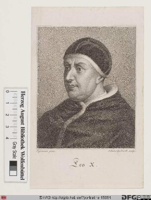 Bildnis Papst Leo X. (Giovanni de'Medici) (reg. 11. 3. 1513 - 1. 12. 1521)