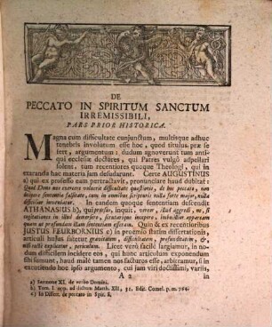 De Peccato In Spiritum Sanctum Irremissibili