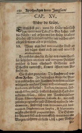Cap. XV. Wider die Krätze.