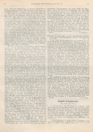 62-63 [Rezension] Neuberg, Gottesbegegnungen im großen Kriege. 2. Bd