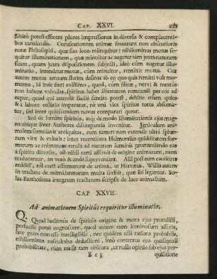 Cap. XXVII. Ad animationem Spiritus requiritur illuminatio.