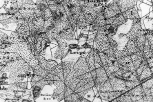 Leippe-Torno-Leippe. Topographische Karte vom Preußischen Staate, Bl. 250 Hoyerswerda, aufgen. 1846, Nachträge 1862