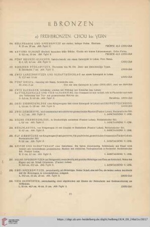 II. Bronzen (Nr. 194-321)