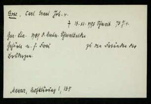 Bose, Carl Ernst Joh. v.