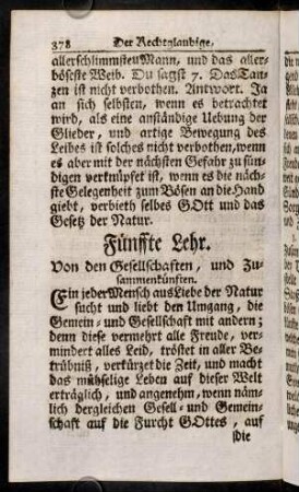 378-390, Fünfte Lehr. Von den Gesellschaften, und Zusammenkünften