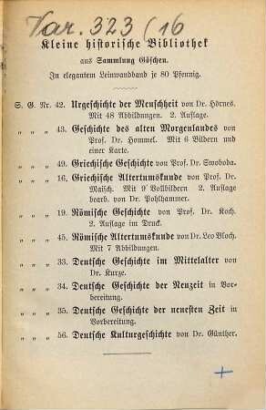 Griechische Altertumskunde : mit 9 Vollbildern