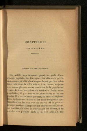 Chapitre II La Matière