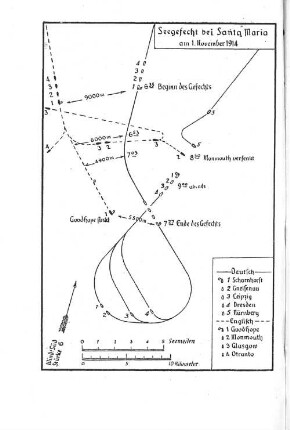 Seegefecht bei Santa Maria am 1. November 1914