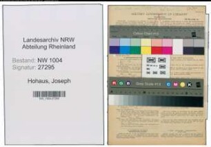 Entnazifizierung Joseph Hohaus , geb. 02.04.1899 ()