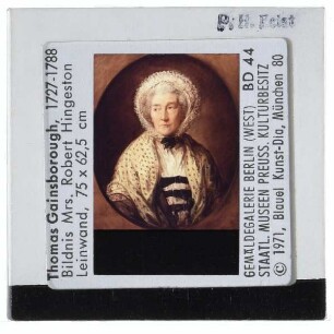 Gainsborough, Portrait Mrs. Robert Hingeston