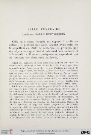 Salle funéraire (ancienne Salle historique)