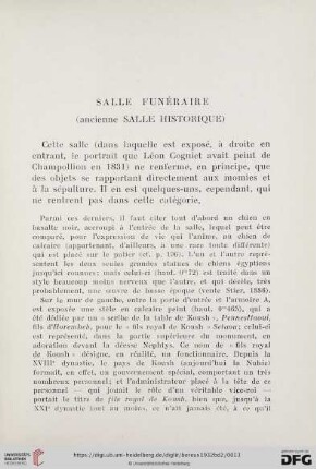 Salle funéraire (ancienne Salle historique)