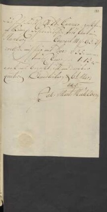 [Quittung] Quedlinburg ... Merz 1793