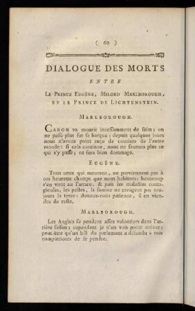 60-94, Dialogue des Morts entre ...