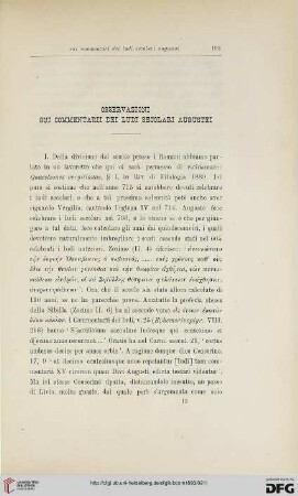 21: Osservazioni sui commentarii dei ludi secolari augustei