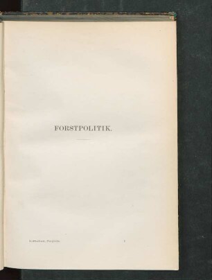 Forstpolitik