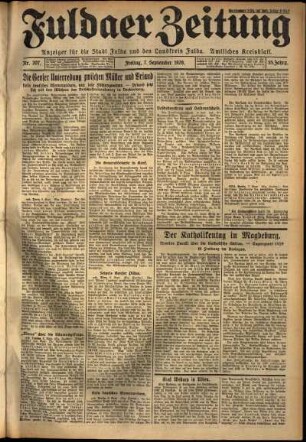 Ausgabe vom Freitag, den 07. September 1928.