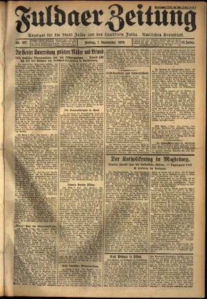Ausgabe vom Freitag, den 07. September 1928.