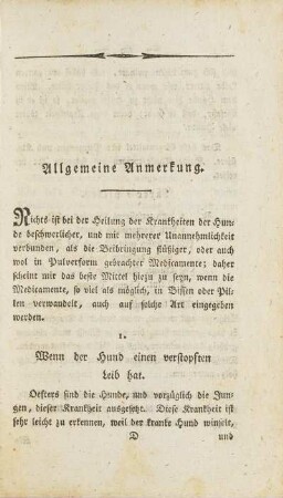 Allgemeine Anmerkung