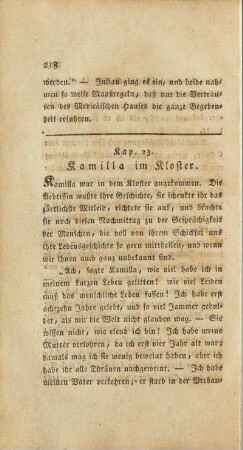 Kap. 23. Kamilla im Kloster