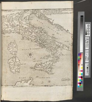 Disegno dell'italia secondo la descrittione della Geografia di strabone, nel fine del quarto libro, e sequita il quinto, et il sesto, Tavola iiii