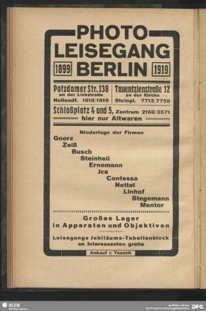 Werbung: Photo-Leisegang-Berlin
