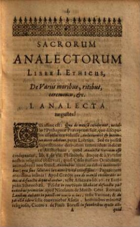 Johannis Henrici Ursini, p. t. Superintendentis Ratisbonensis, Analectorum Sacrorum Libri sex : Variarum Lectionum & Observationum Farrago Congesta & Digesta