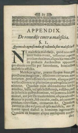 Appendix. De remediis contra maleficia.