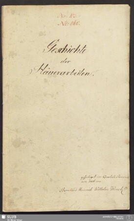 Geschichte der Häuerarbeiten