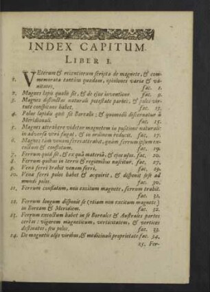 Index capitum.