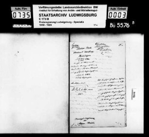 Kommunsachen: Rechnungssachen (Kassenreste), Oberamt Leonberg