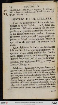 Sectio III: De Syllaba
