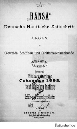 1892: 29. Jahrgang