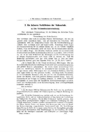 Die äusseren Verhältnisse der Volksschule