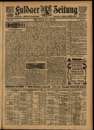 Zweite Ausgabe vom Mittwoch, den 03. Juni 1903.