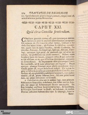 Caput XXI. Quid circa Concilia sentiendum.