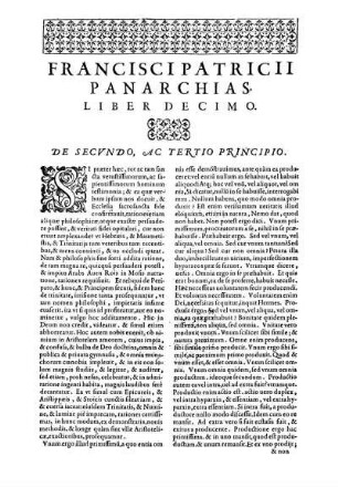 Liber Decimo. De Secvndo, Ac Tertio Principio