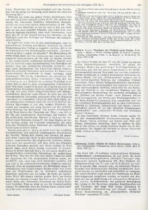 188-191 [Rezension] Lührmann, Dieter, Glaube im frühen Christentum