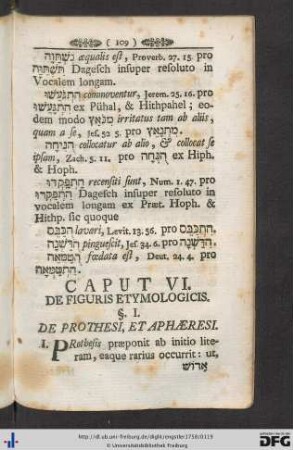 Caput VI. De Figuris Etymologicis.