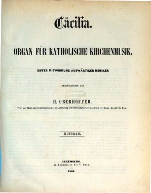 Cäcilia : Organ für katholische Kirchenmusik. 4, 4. 1865