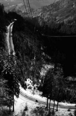 Schauinsland: Von der Kabine auf verschneite Straße