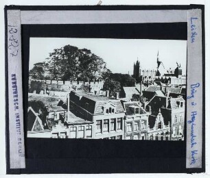 Leiden, Hooglandse Kerk,Leiden, Burcht van Leiden : Panorama-Ansicht auf Burg und Kirche