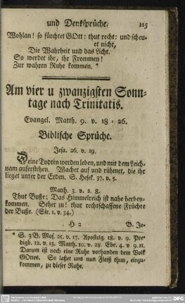 Am vier u. zwanzigsten Sonntage nach Trinitatis