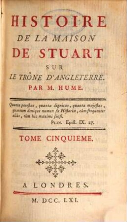 Histoire De La Maison De Stuart Sur Le Trône D'Angleterre. 5
