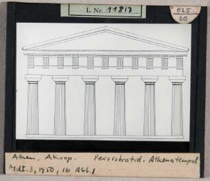 Athen: Akropolis, Peisistratid. Athenatempel