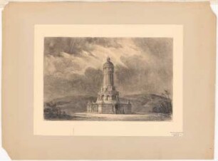 Nationaldenkmal auf dem Niederwald: Perspektivische Ansicht
