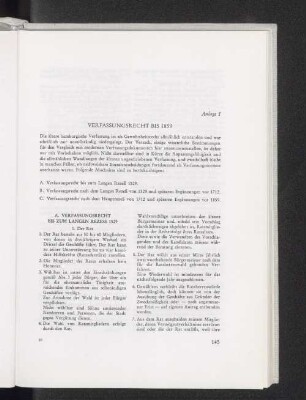 Anlage 1. Verfassungsrecht bis 1859