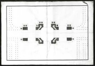 Entwurf für einen Triumphbogen (?) : Entwurf für einen Triumphbogen (?). Grundriß. Blatt 27a. Feder, Tusche, laviert; 50,9 x 74,1 cm (Blattgröße). Aus: Plans et elevations des differentes maisons et batiments, 1750. Verwalter: Sächsische Landesbibliothek - Staats- und Universitätsbibliothek Dresden (SLUB) Archit.269